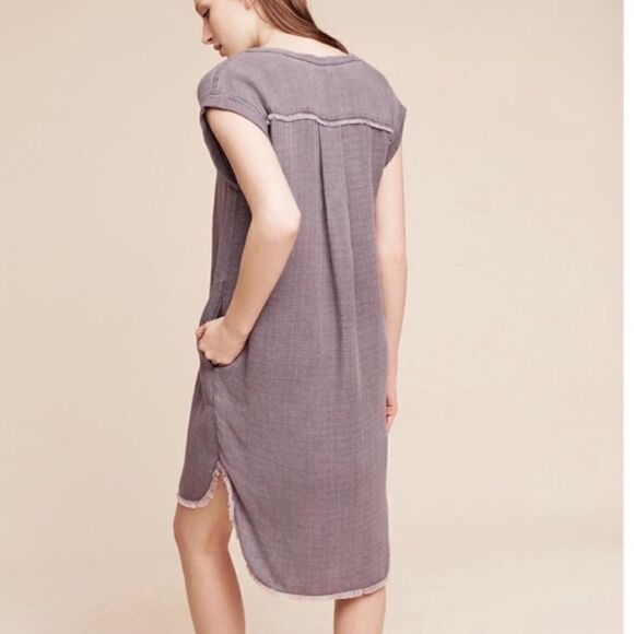 ANTHROPOLOGIE GRAY TUNIC DRESS - Picture 2 of 5